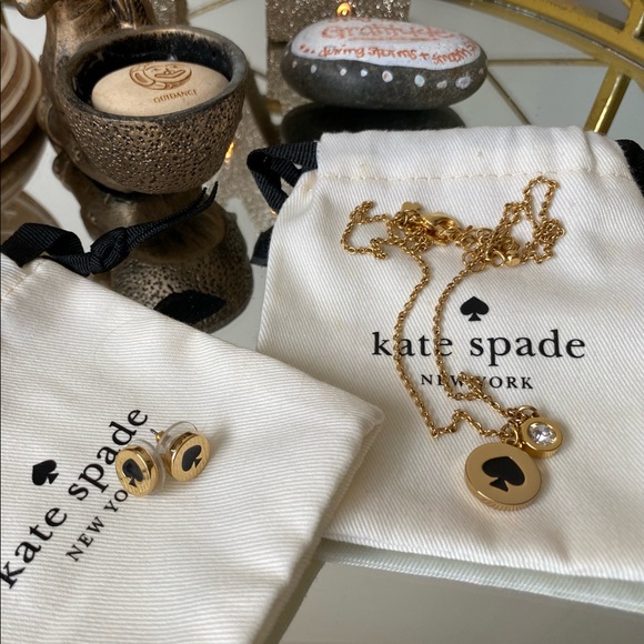 Classic Kate Spade Spot The Spade Necklace & matching earrings. Bundle. - Picture 6 of 6